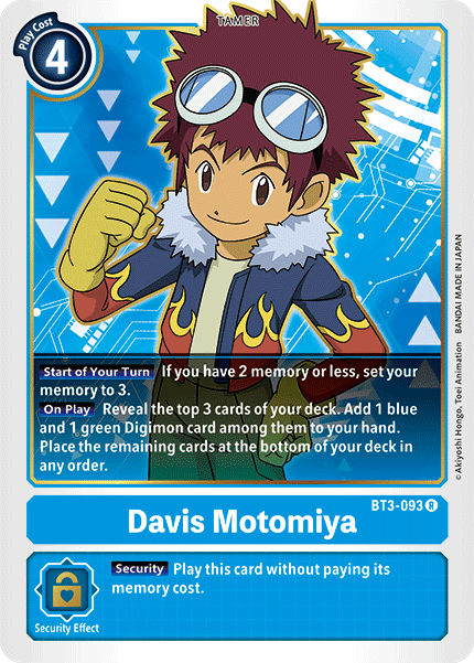 BT3-093R Davis Motomiya - Volution Cards and Collectables