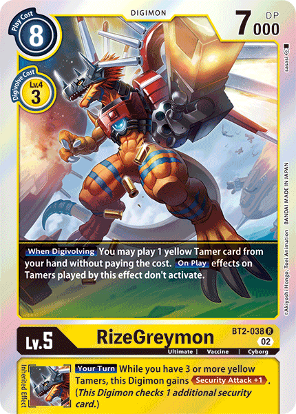 BT2-038R RizeGreymon (Resurgence Booster Reprint)