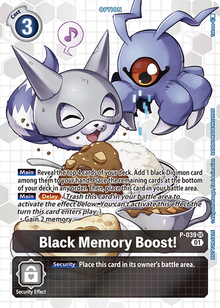 P-039 Black Memory Boost! (Alternate Art) - Volution Cards and Collectables