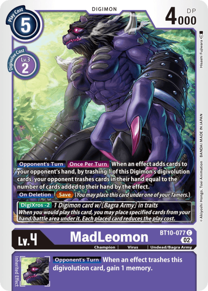 BT10-077C MadLeomon - Volution Cards and Collectables