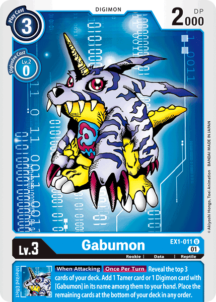 EX1-011UC Gabumon - Volution Cards and Collectables