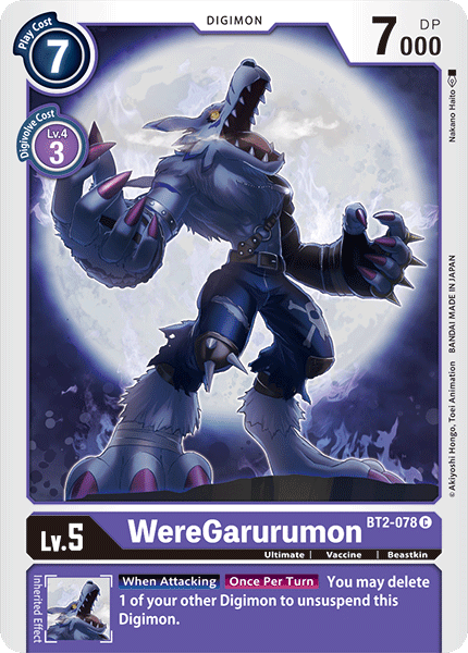 BT2-078C WereGarurumon - Volution Cards and Collectables