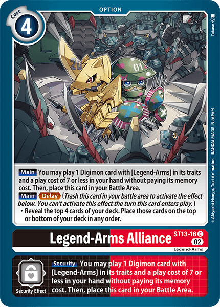 ST13-16C Legend-Arms Alliance - Volution Cards and Collectables