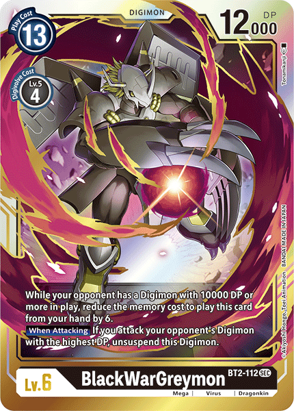 BT2-112SEC BlackWarGreymon - Volution Cards and Collectables