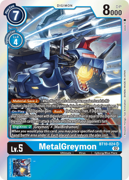 BT10-024SR MetalGreymon - Volution Cards and Collectables