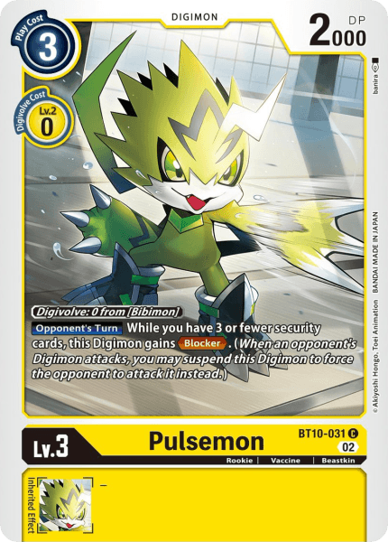 BT10-031C Pulsemon - Volution Cards and Collectables