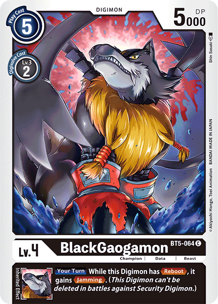 BT5-064C BlackGaogamon - Volution Cards and Collectables