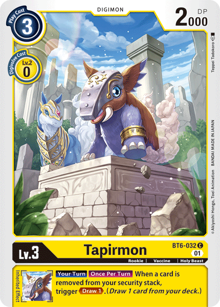 BT6-032C Tapirmon - Volution Cards and Collectables