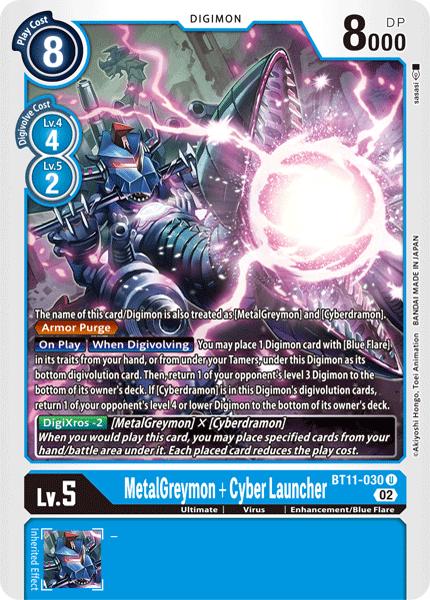 BT11-030UC MetalGreymon + Cyber Launcher - Volution Cards and Collectables