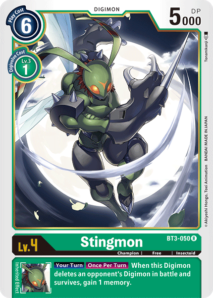 BT3-050R Stingmon - Volution Cards and Collectables