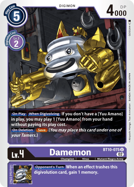 BT10-075UC Damemon - Volution Cards and Collectables