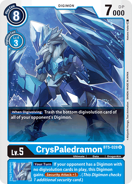 BT5-028UC CrysPaledramon - Volution Cards and Collectables