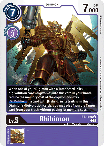 BT7-075UC Rhihimon - Volution Cards and Collectables