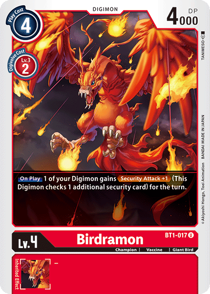 BT1-017UC Birdramon - Volution Cards and Collectables