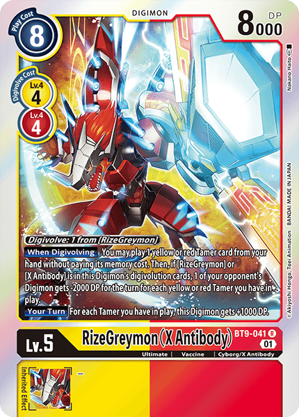 BT9-041R RizeGreymon (X Antibody) - Volution Cards and Collectables