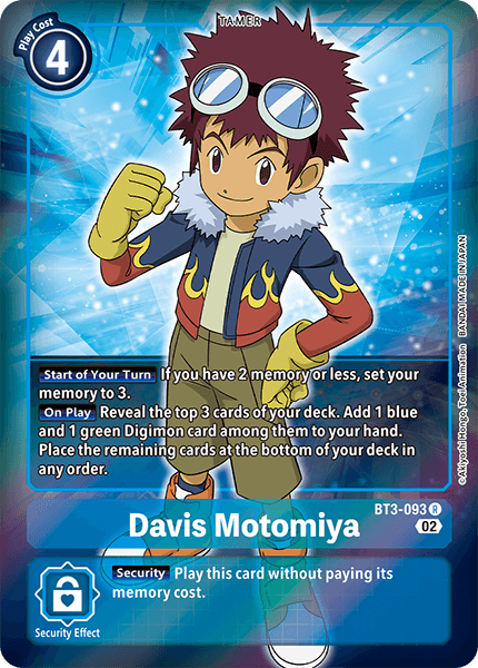 BT3-093R Davis Motomiya (Alternate Art) - Volution Cards and Collectables