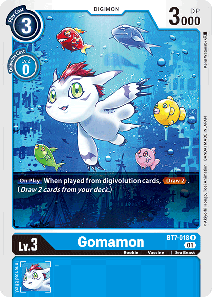 BT7-018UC Gomamon - Volution Cards and Collectables