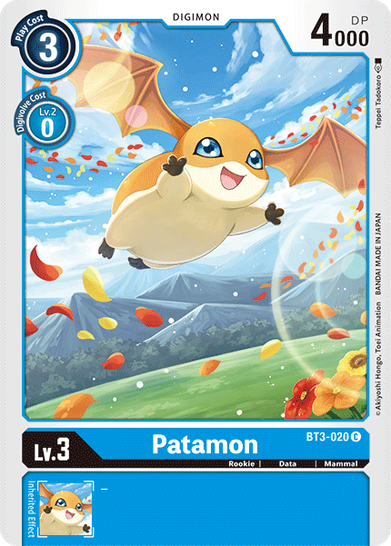 BT3-020C Patamon - Volution Cards and Collectables