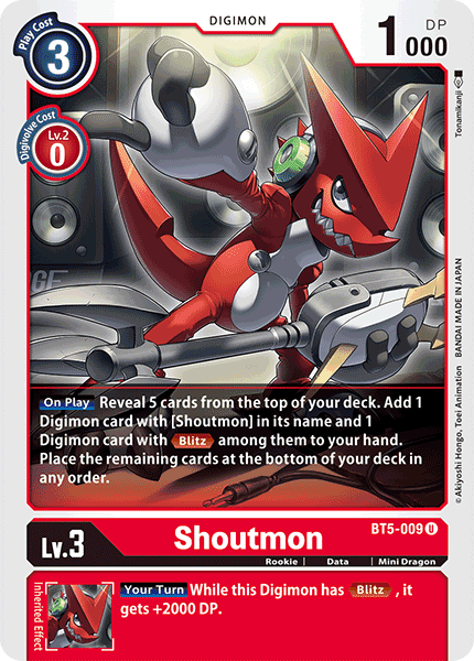 BT5-009UC Shoutmon - Volution Cards and Collectables