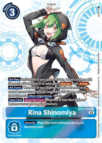 BT11-112SEC Rina Shinomiya - Volution Cards and Collectables