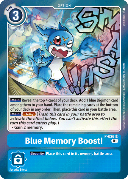 P-036 Blue Memory Boost! - Volution Cards and Collectables