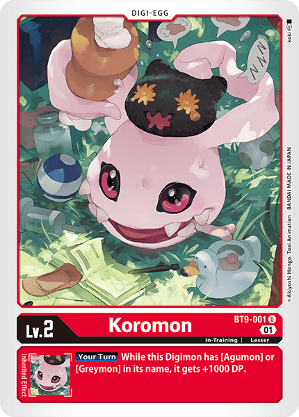 BT9-001UC Koromon - Volution Cards and Collectables