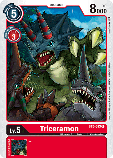 BT5-013C Triceramon - Volution Cards and Collectables