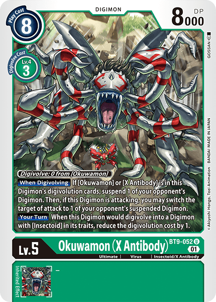 BT9-052UC Okuwamon (X Antibody) - Volution Cards and Collectables