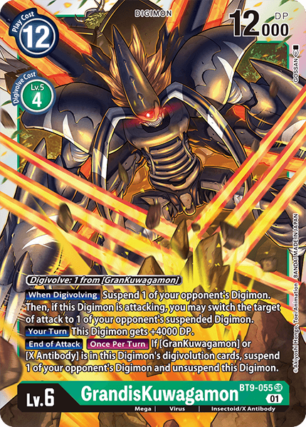 BT9-055SR GrandisKuwagamon - Volution Cards and Collectables