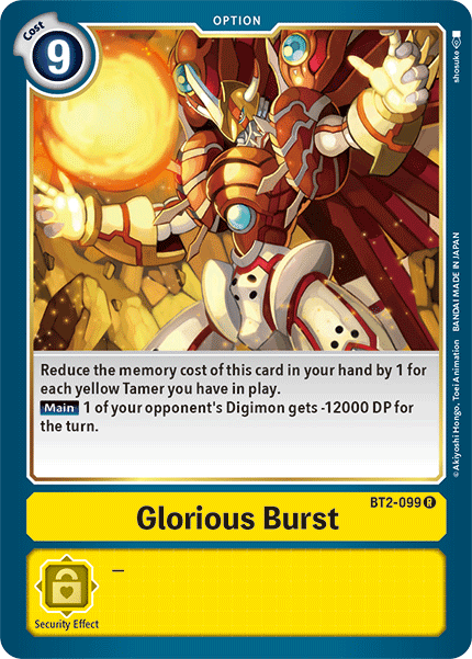 BT2-099R Glorious Burst - Volution Cards and Collectables