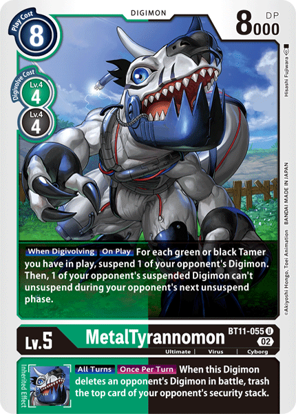 BT11-055UC MetalTyrannomon (Foil) - Volution Cards and Collectables