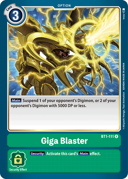 BT1-111R Giga Blaster - Volution Cards and Collectables