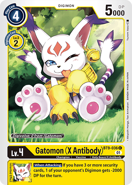 BT9-036C Gatomon (X Antibody) - Volution Cards and Collectables