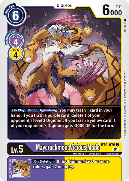 BT9-076C Maycrackmon: Vicious Mode - Volution Cards and Collectables