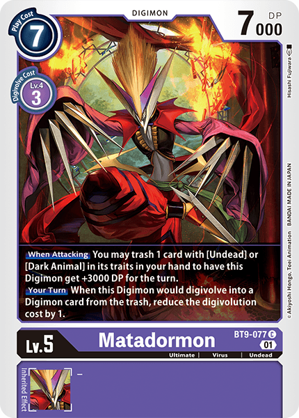 BT9-077C Matadormon - Volution Cards and Collectables