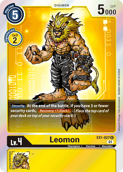 EX1-027R Leomon - Volution Cards and Collectables