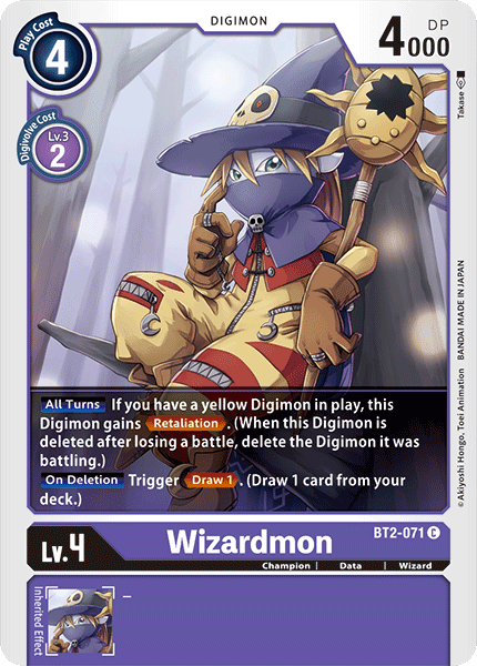 BT2-071C Wizardmon - Volution Cards and Collectables