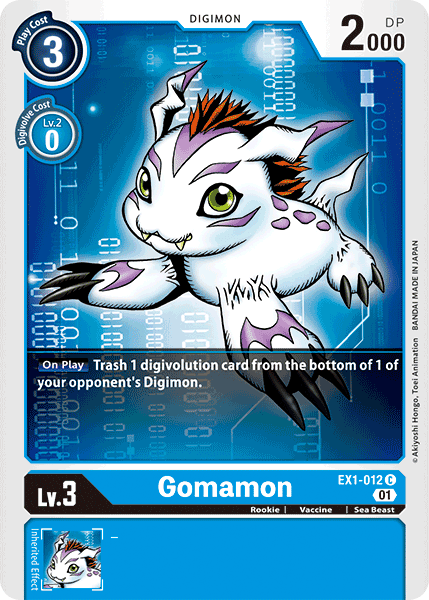 EX1-012C Gomamon - Volution Cards and Collectables