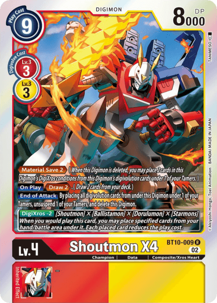 BT10-009R Shoutmon X4 - Volution Cards and Collectables