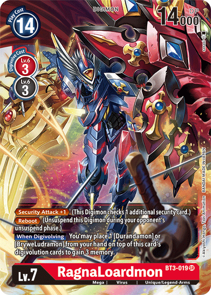 BT3-019SR RagnaLoardmon - Volution Cards and Collectables