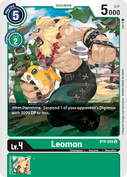 BT4-055C Leomon - Volution Cards and Collectables