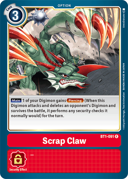 BT1-091R Scrap Claw - Volution Cards and Collectables