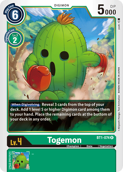 BT1-074R Togemon - Volution Cards and Collectables