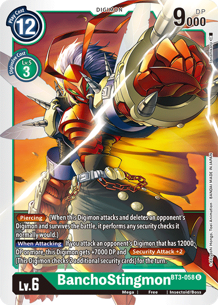 BT3-058UC BanchoStingmon - Volution Cards and Collectables