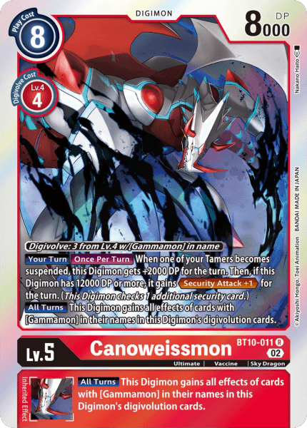 BT10-011R Canoweissmon - Volution Cards and Collectables