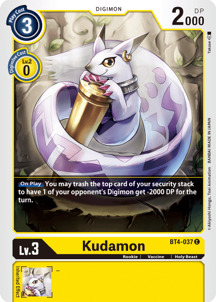 BT4-037C Kudamon - Volution Cards and Collectables