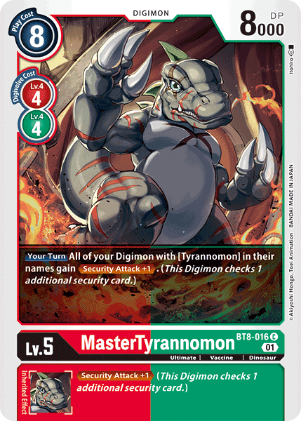 BT8-016C MasterTyrannomon - Volution Cards and Collectables