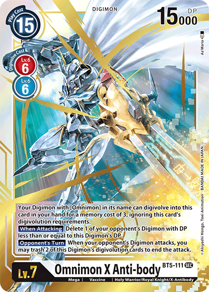 BT5-111SEC Omnimon X Anti-body - Volution Cards and Collectables