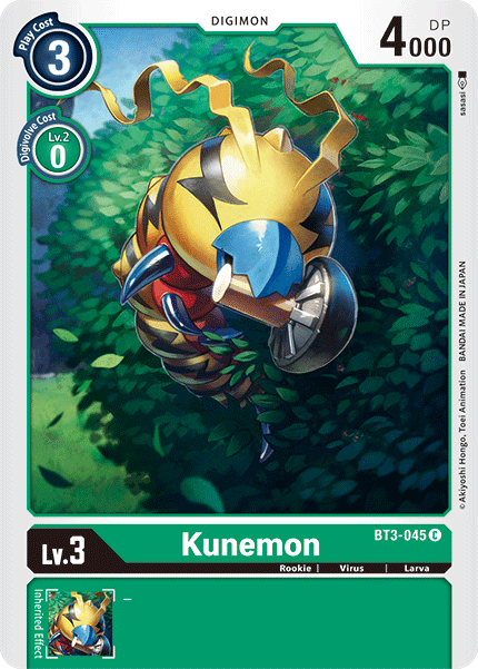 BT3-045C Kunemon - Volution Cards and Collectables