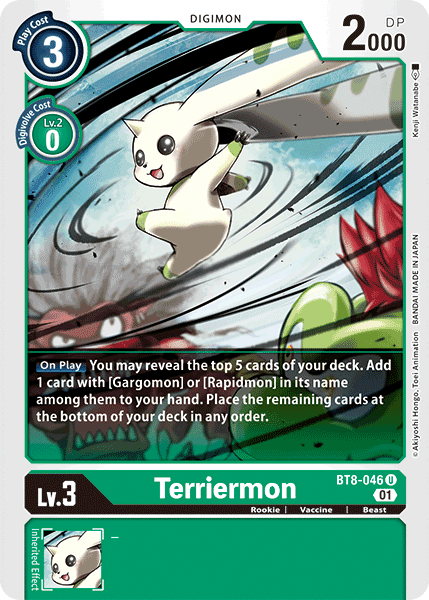 BT8-046UC Terriermon - Volution Cards and Collectables